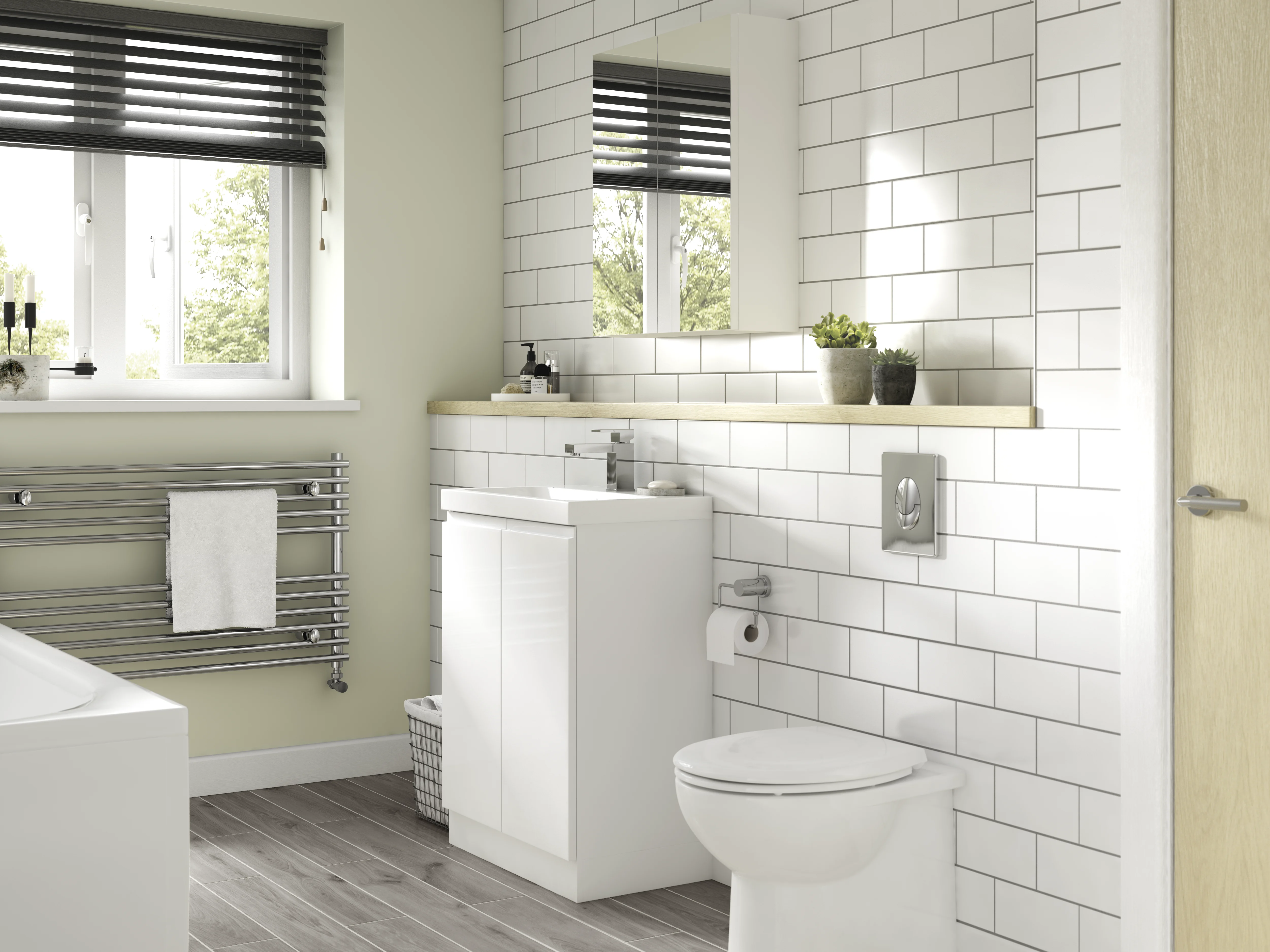 تبييض بلاط الحمامات